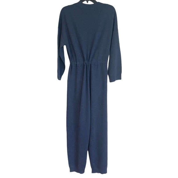 New J. Crew Heather Night Sky Merino Wool Neck Tie Waist Sweater-Jumpsuit M - Picture 6 of 12